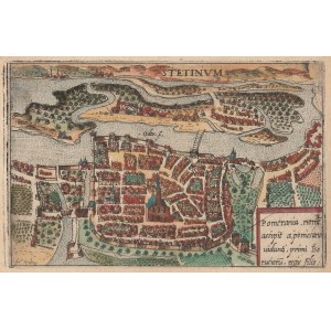 SZCZECIN. Perspektywiczny plan Szczecina, oprac. Francesco Valegio (ok. 1560