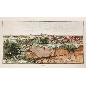 TARNOPOL. Panorama miasta, anonim (sygn. RK), ok. 1880; drzew. szt. kolor.