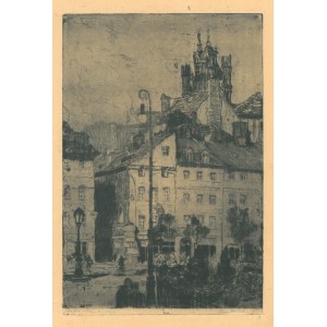 WARSZAWA. Plac Zamkowy, rys. i ryt. Zofia Stankiewicz (1862-1955