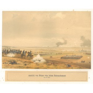 NYSA. Scena batalistyczna z wojny prusko-austriackiej w 1866 r.; wymiary widoku