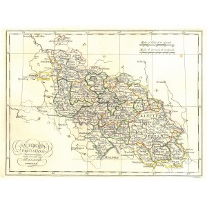 ŚLĄSK. Włoska mapa Śląska, ryt. Agostino Costa, oprac. Bartolomeo Borghi