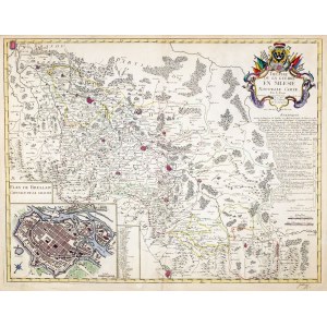 ŚLĄSK, WROCŁAW. Mapa Śląska w czasie I wojny śląskiej (1741-1742)