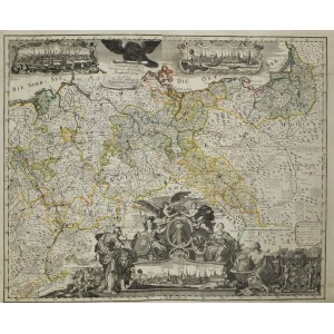 WROCŁAW, ŚLĄSK, KRÓLESTWO POLSKIE, KRÓLEWIEC, PRUSY. Mapa Królestwa Pruskiego