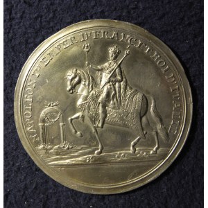 PARYŻ, WARSZAWA. Srebrny medal śrubowy z grafikami w środku