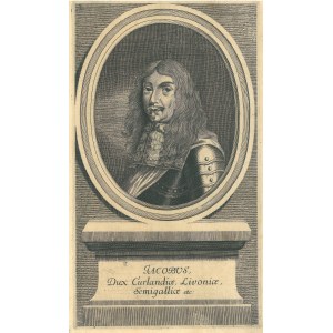 KURLANDIA. JAKUB KETTLER (1610-1682), popiersie w owalu; pochodzi z: Happel