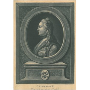 SZCZECIN. KATARZYNA II WIELKA (1729-1796), popiersie z profilu w owalu
