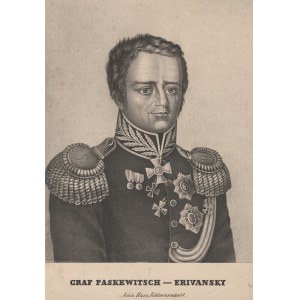 WARSZAWA. IWAN FIODOROWICZ PASKIEWICZ (1782-1856), anonim, ok. 1830; lit. cz.-b