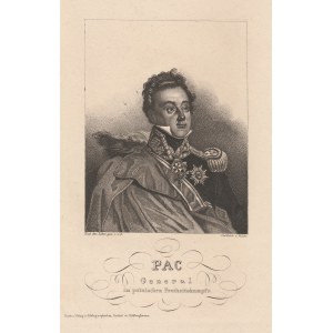 WARSZAWA. LUDWIK MICHAŁ PAC (1778-1835), popiersie; ryt. Falcke, wyd