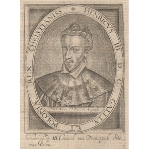 WARSZAWA, WILNO. HENRYK WALEZY (1551-1589), popiersie w owalu; karta pochodzi z