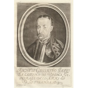 WILNO, SEJM I RP. MICHAŁ KAZIMIERZ PAC (1624-1682), popiersie w owalu; rys
