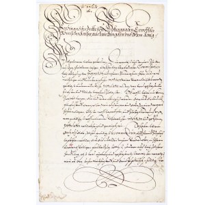ŚWIDNICA, JAWOR, ŚLĄSK. List Ferdynanda III, cesarza rzymsko-niemieckiego (1608
