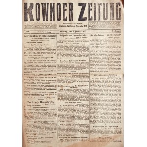 KOWNO. Numery Kownoer Zeitung (z 1917 i 1918 r.), oficjalnego pisma wojsk Ober