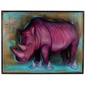 Anita Dąbrowska, Believe in pink rhino, 2019