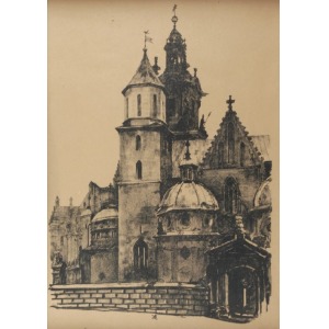 Jan Kanty GUMOWSKI (1883-1946), Katedra wawelska - z teki Widoki Krakowa