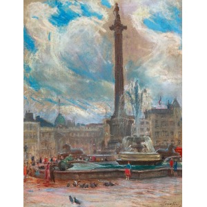 Władysław SERAFIN (1905-1988), Kolumna Nelsona przy Trafalgar Square w Londynie, ok. 1965