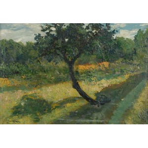 Leon KAMIR KAUFMAN (1872-1933), Pejzaż z drzewem, 1901