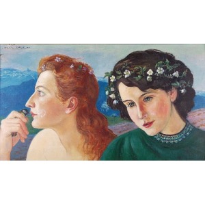 Wlastimil HOFMAN (1871-1970), Siostry - Danuta i Barbara Grębeckie, 1950