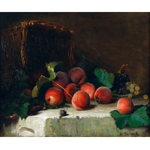 Aleksander GĄSSOWSKI (1835-1895), Martwa natura z owocami, 1879