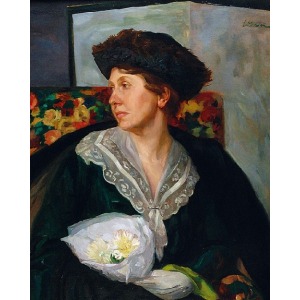 L. WIVIEN (? - XIX/XX w.), Portret damy