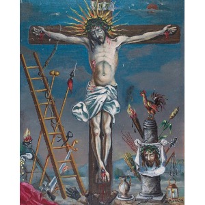 Stefan MAULTZ (XIX/XX w.), Chrystus Ukrzyżowany z Arma Christi, 1911