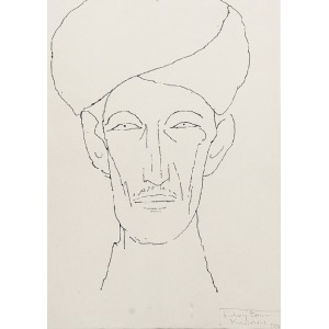 Tadeusz KULISIEWICZ (1899-1988), Portret mężczyzny w turbanie, 1975