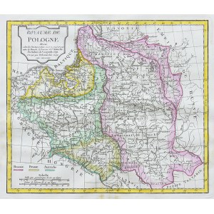 Charles-Francois Delamarche, Royaume de Pologne, divisé selon les Partages…
