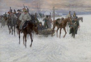 Chełmiński Jan, W ODWROCIE SPOD MOSKWY, 1888-1899