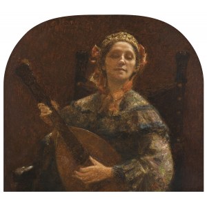 Buchbinder Szymon, DAMA GRAJĄCA NA MANDOLINIE, 1896