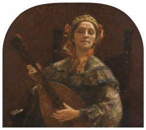 Buchbinder Szymon, DAMA GRAJĄCA NA MANDOLINIE, 1896