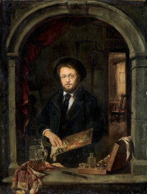 Merwart Paweł, AUTOPORTRET MALARZA, OK. 1880-1885