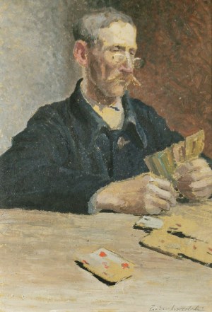 Zdzisław SUCHODOLSKI (1835-1908), Gra w karty - Pasjans