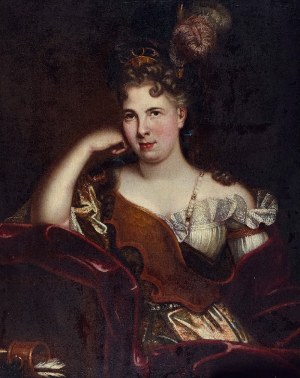 Jean Baptiste JOUVENET (1644-1717) - przypisywany, Portret damy - Diana