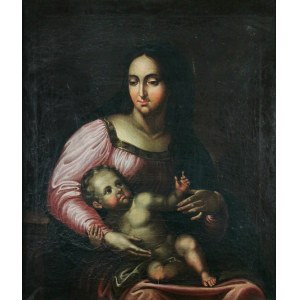 E. [dward] ŻABIEŃSKI, XIX w., Madonna z Dzieciątkiem, 1846
