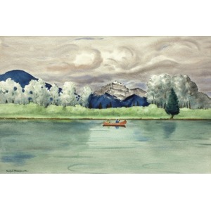 Malczewski Rafał, PEJZAŻ ZNAD BOW RIVER W KANADZIE, 1943 - 1950