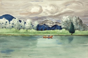 Malczewski Rafał, PEJZAŻ ZNAD BOW RIVER W KANADZIE, 1943 - 1950