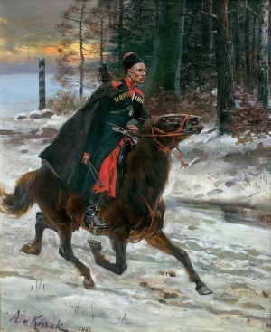 Kossak Wojciech, Z ROZKAZEM NA GRANICY, 1890