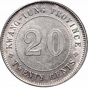 China, Republic, Kwang-Tung Province, 2 Jiao - 20 cents 1921