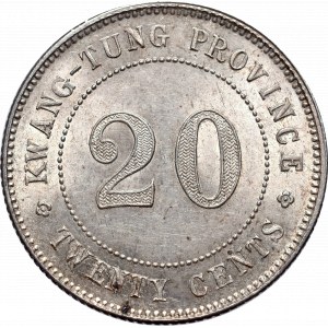 China, Republic, Kwang-Tung Province, 2 Jiao - 20 cents 1918