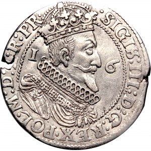 Sigismund III, 1/4 thaler 1624, Danzig - date overstriked