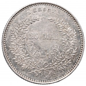 Denmark, Christian IX, 2 kroner 1892
