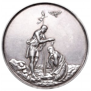 Niemcy, Prusy, Medal chrzcielny XIXw. - sygnowany L.(Zimpel)