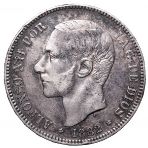 Hiszpania, Alfons XII, 3 pesety 1882, Madryt