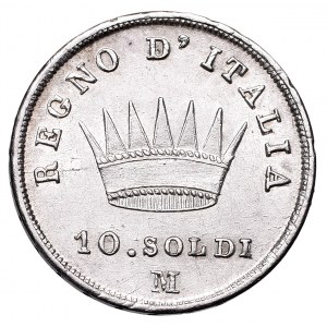 Włochy, Napoleon I, 10 soldi 1810 M, Mediolan