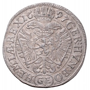 Austria, Leopold I, 3 krajcary 1697 GE, Praga
