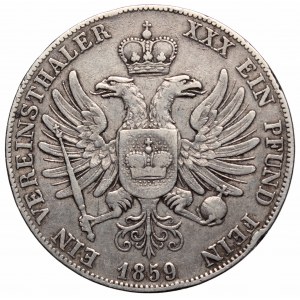 Niemcy, Schwarzburg, Fryderyk Wilhelm IV, Talar 1859 - rzadkość