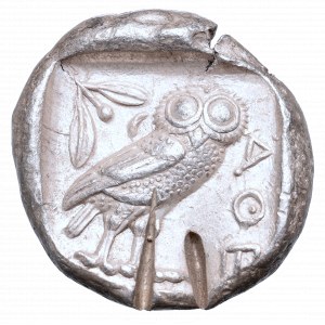 Grecja, Attyka, Ateny, Tetradrachma c. 440-404 pne - popiersie
