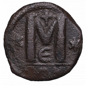Byzantine, Justin I, Follis, Constantinople