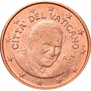 Watykan, Benedykt XVI, 1 cent 2013