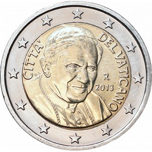 Vatican, Benedict XVI, 2 Euro 2013