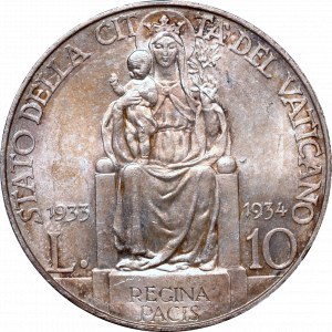 Vatican, Pivs XI, 10 Lire 1934